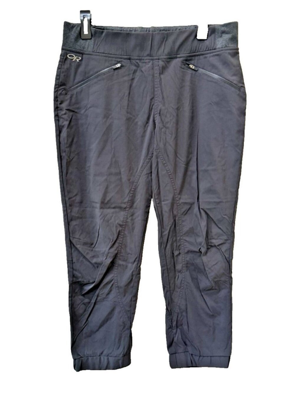 Outdoor Research Zendo Capri Pants Women's Black Hiking Zip Pockets 264638 Sz 12